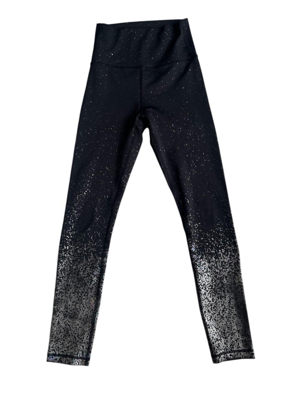 Zyia Active Alloy Ombré High Waisted Legging Black Gunmetal Speckle Women’s Sz 2